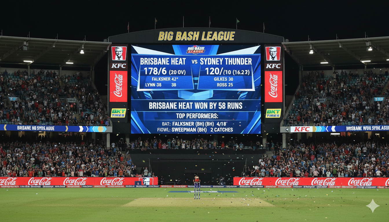 Brisbane Heat vs Sydney Thunder Match Scorecard