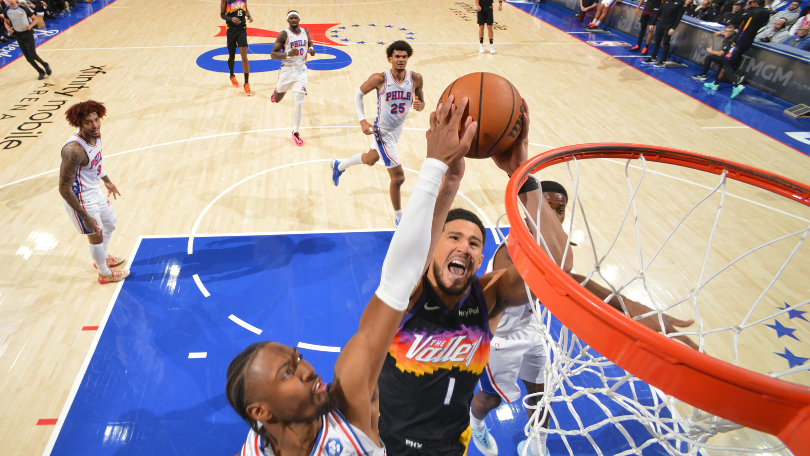 76ers vs phoenix suns match player stats