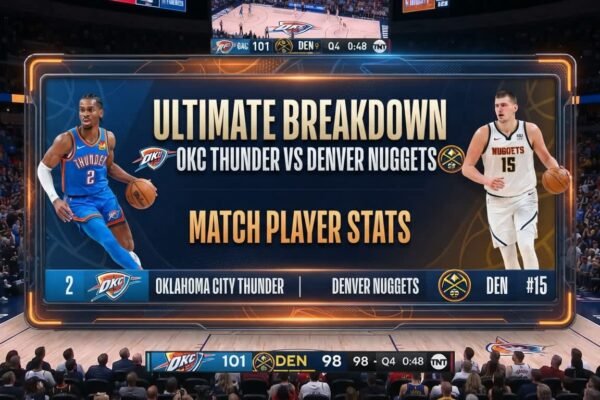 okc thunder vs denver nuggets match player stats