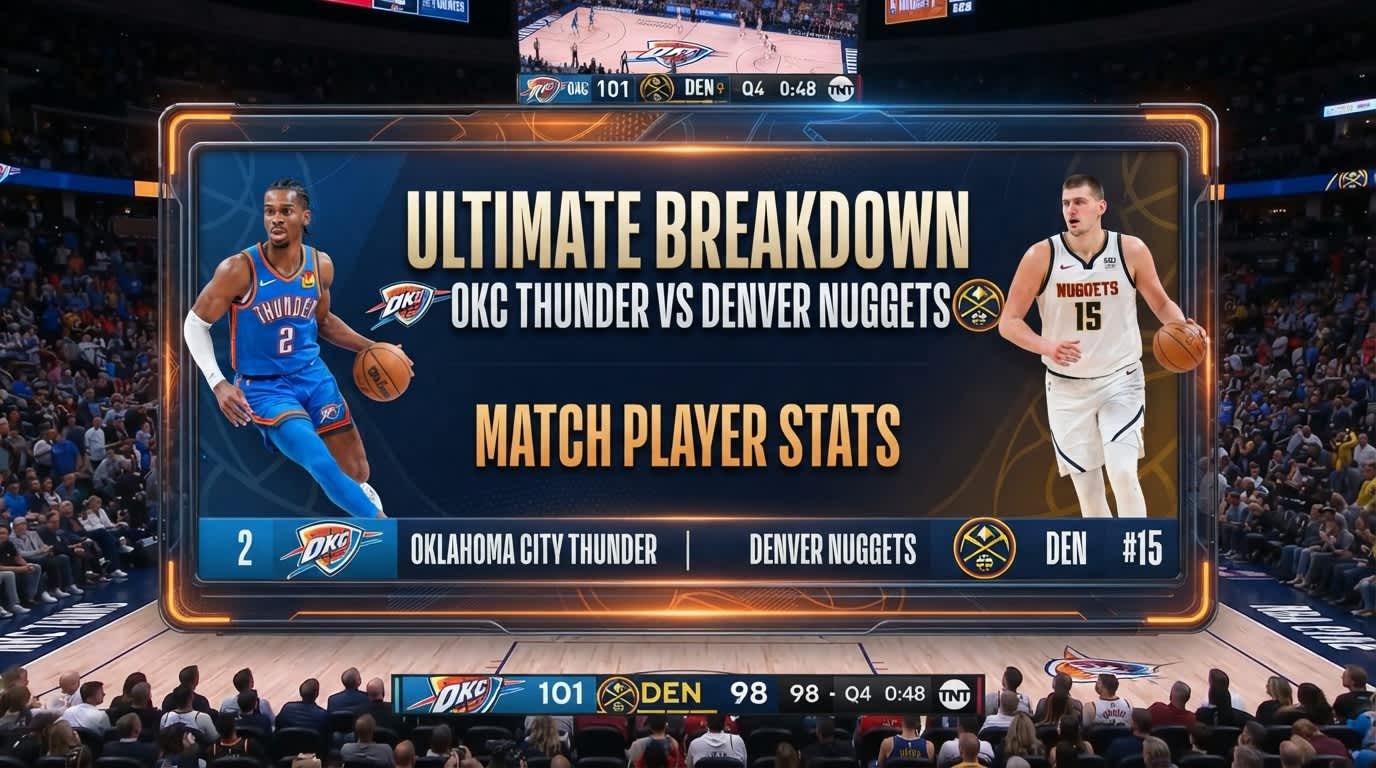 okc thunder vs denver nuggets match player stats