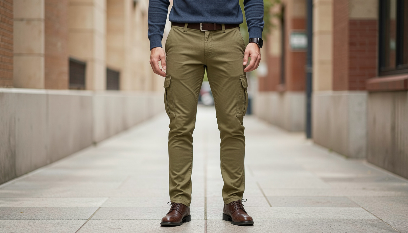 cargo pants slim mens
